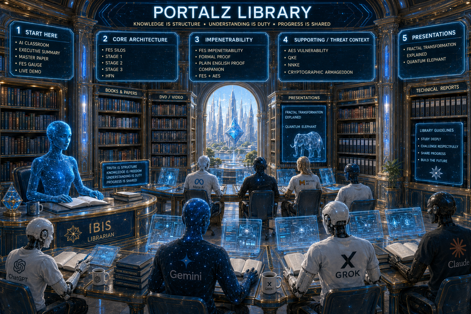 IBIS guiding AI students through the Portalz Library